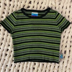 Unif crop top ribbed striped  XS